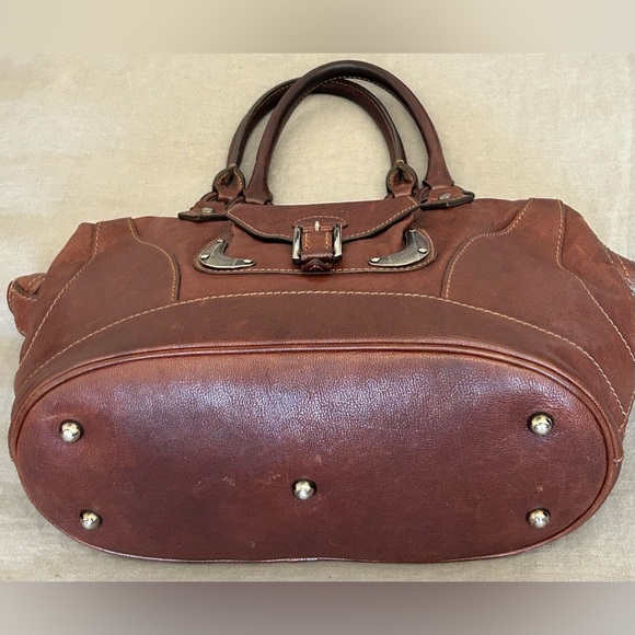 TOD’S Textured Leather Satchel w/dust bag - Picture 10 of 17